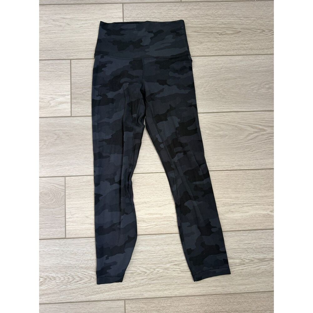 Lululemon Align High-Rise Cropped Leggings Heritage Camo Black - Size 4 / 6